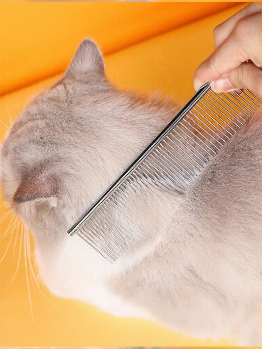 Stainless Steel Pet Grooming Comb for Hair Removal